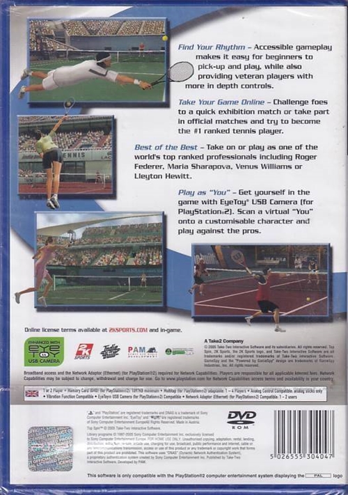 Top Spin - i Folie - PS2 (AA Grade) (Genbrug)